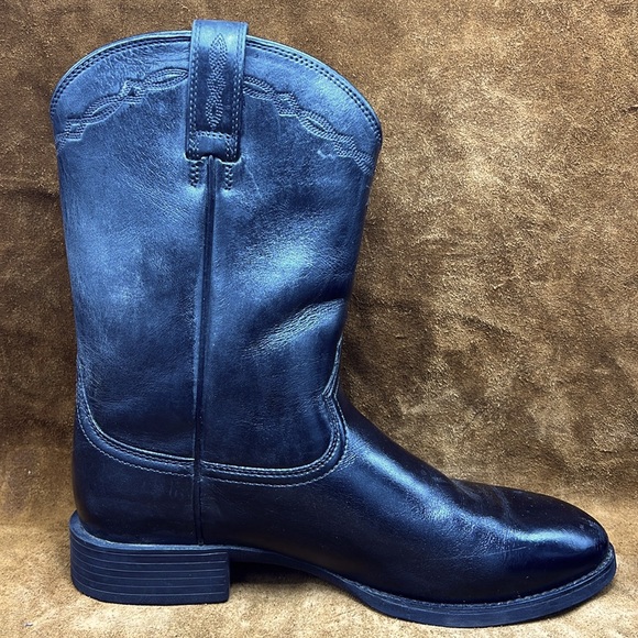 Ariat Black Leather Roper Boots - Picture 6 of 8